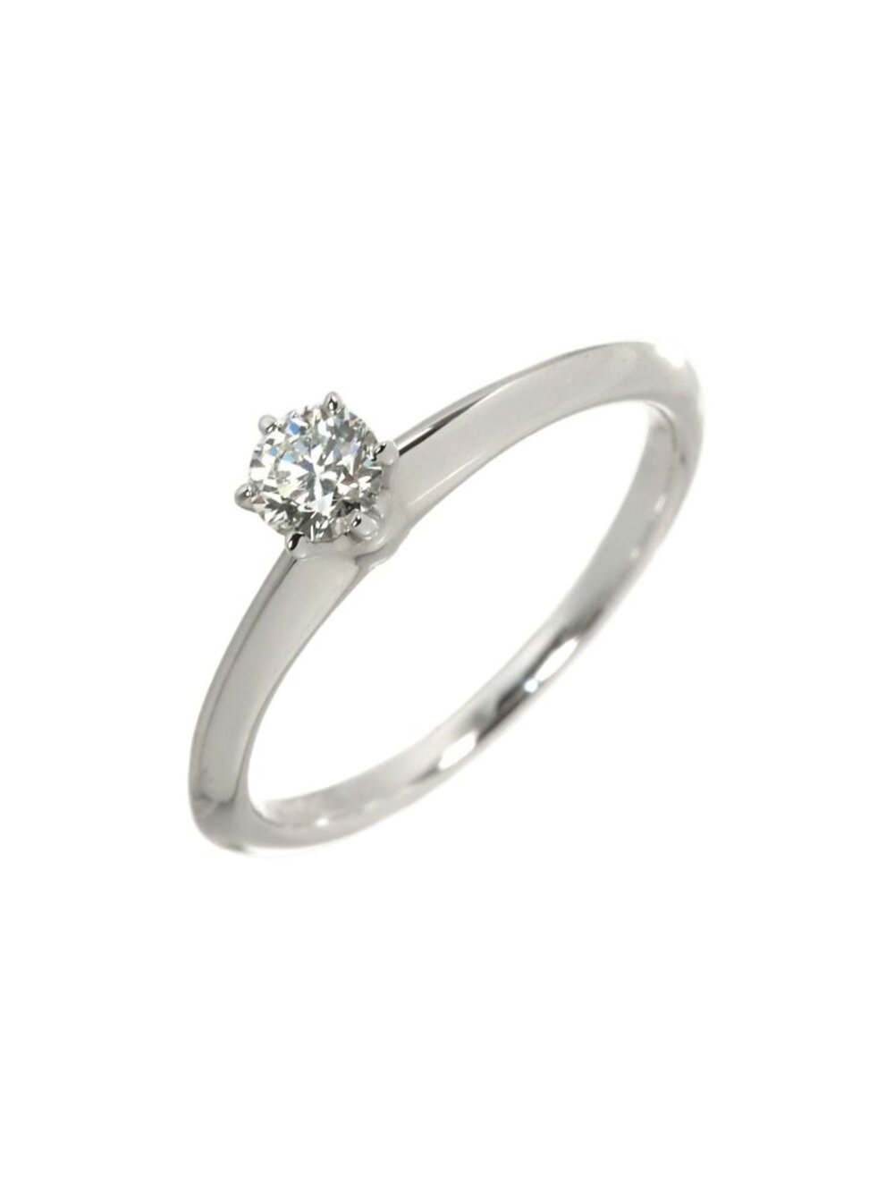 Tiffany & Co Solitaire Diamond I Ring Pt
